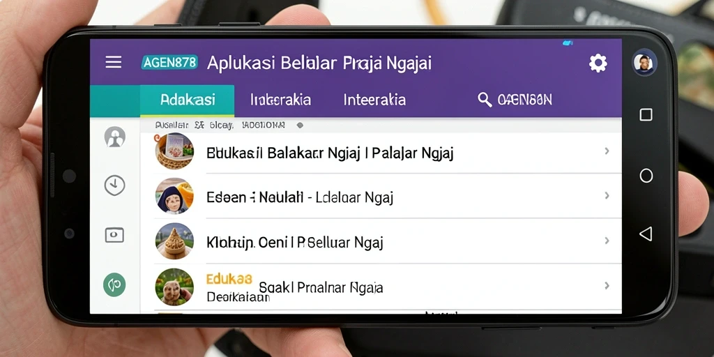 Antarmuka AGEN878 yang menarik dan interaktif untuk belajar ngaji.