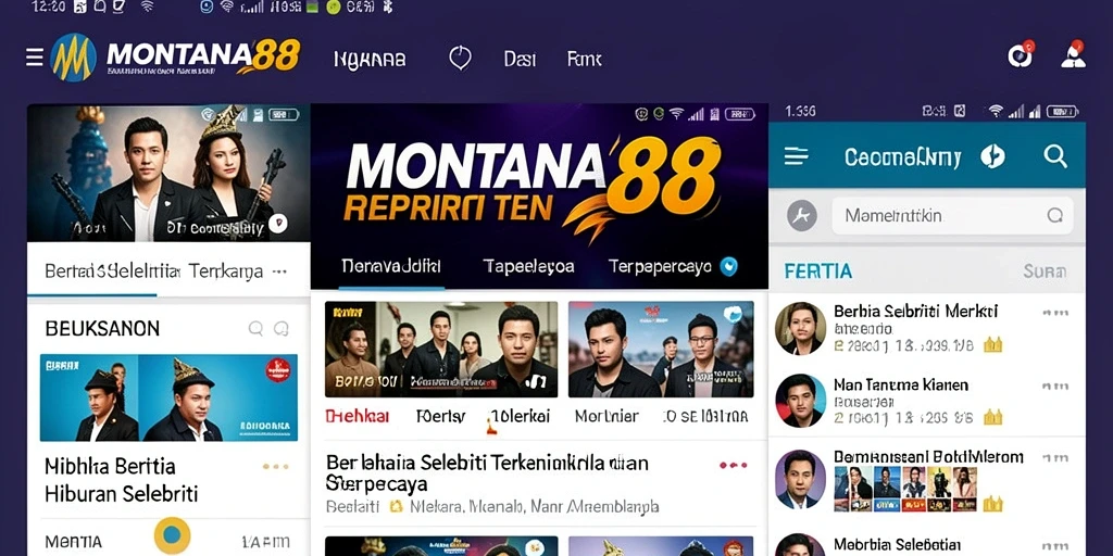 Antarmuka MONTANA88 yang menampilkan berita selebriti terkini dan menarik.