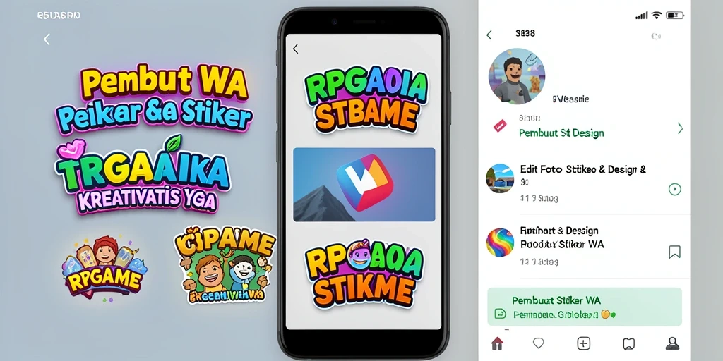 Tampilan antarmuka RPGAME untuk membuat stiker WA yang menarik.
